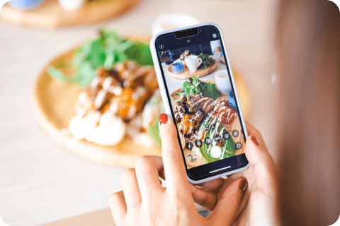 スマホで撮影している画像